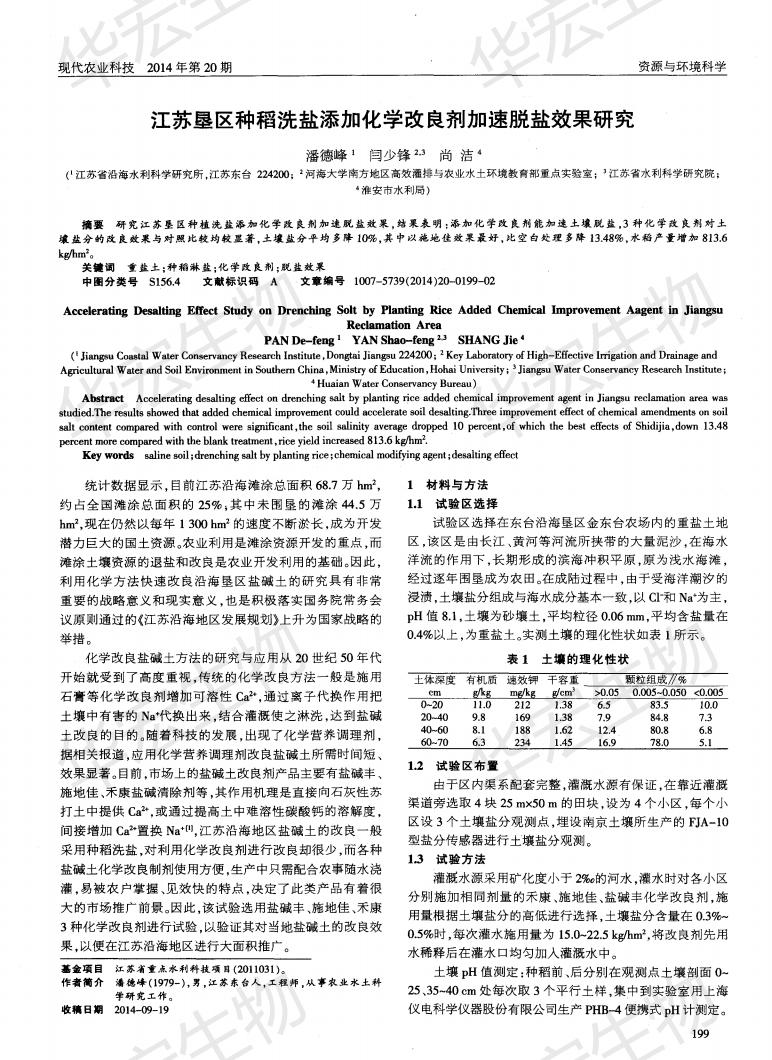 江蘇水利科學(xué)院等墾區種稻洗鹽添加化學(xué)改良劑加速脫鹽效果研究施地佳最佳_00.jpg